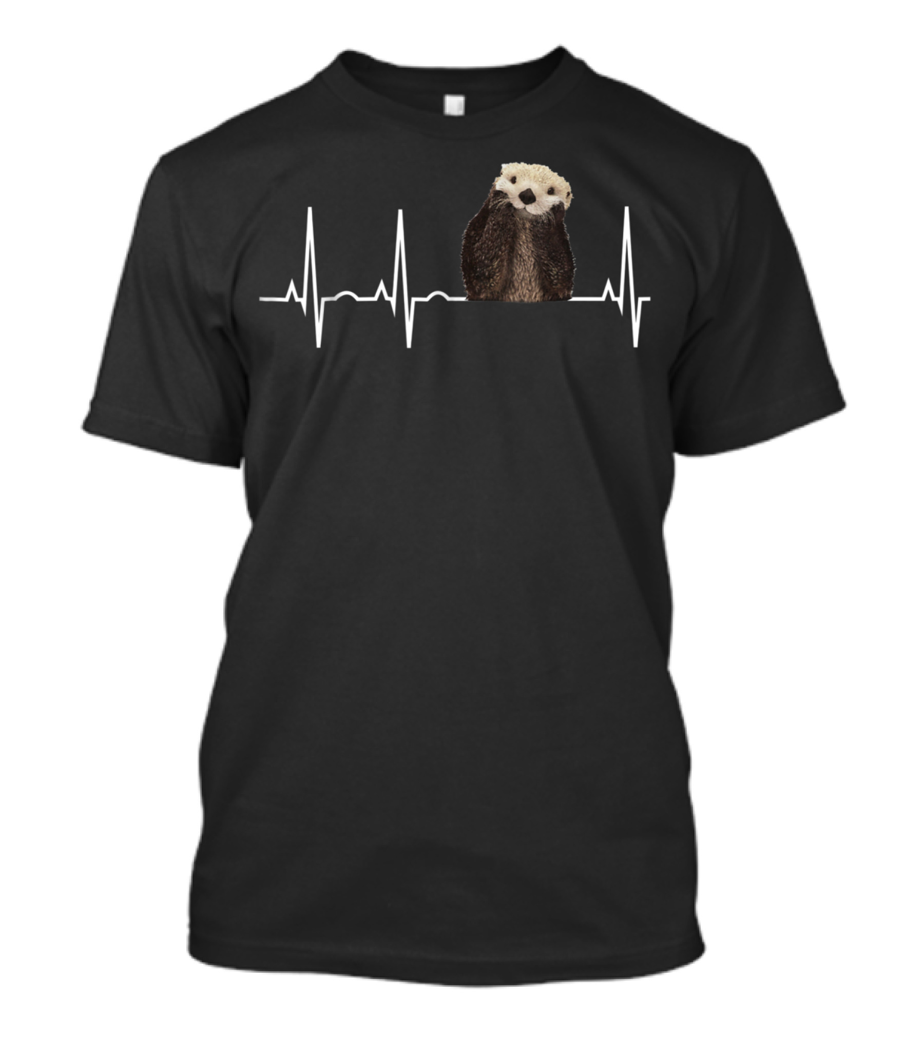 Otter Heartbeat Cute Otter Lover T-Shirt