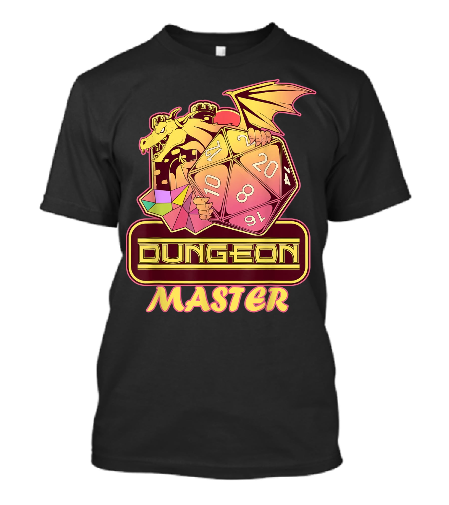Dungeon Master Retro Tabletop Gaming Vintage Dragon Dice T-Shirt