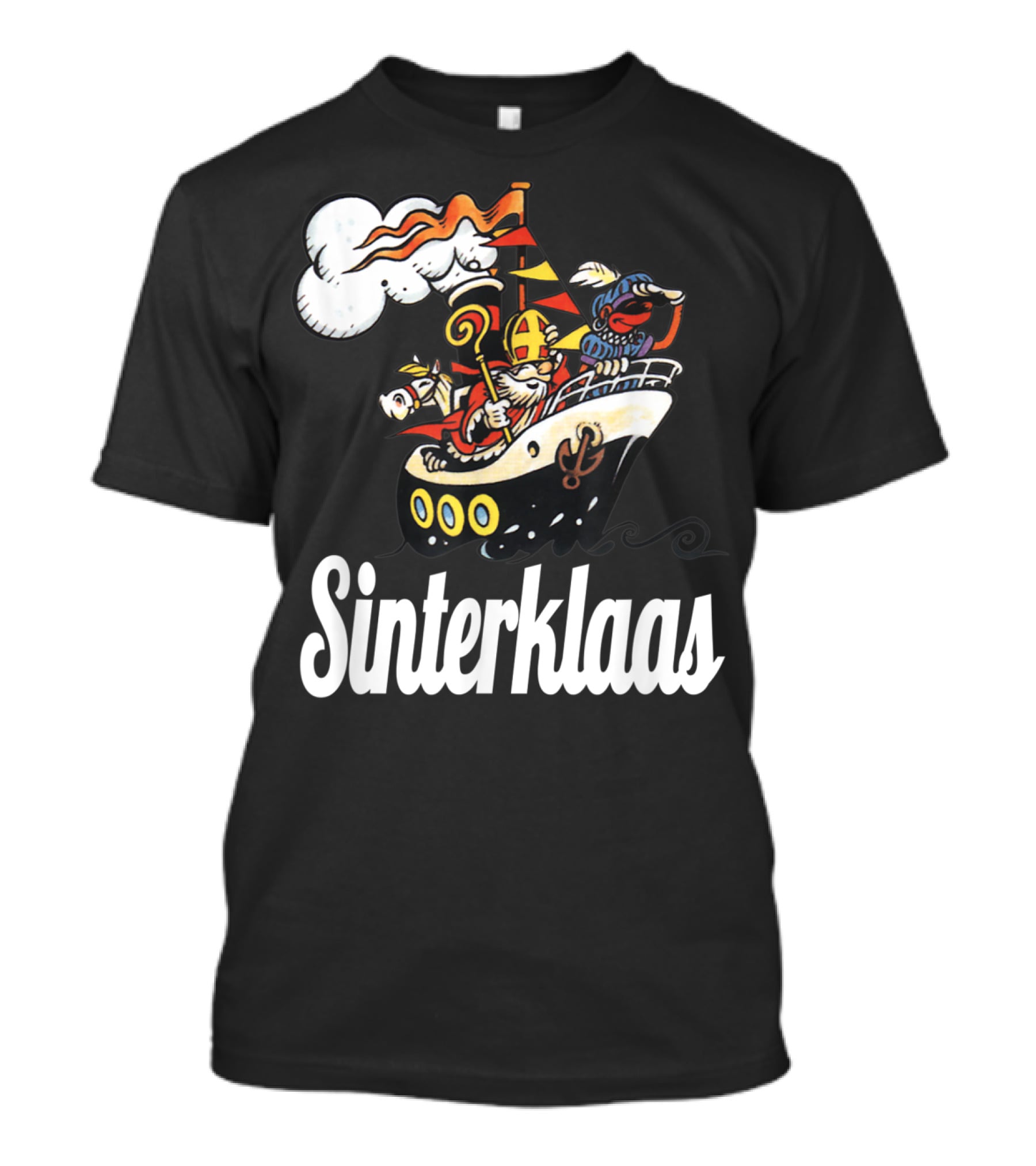Sinterklaas Funny Sinterklaasboot With Zwarte Piet T-Shirt