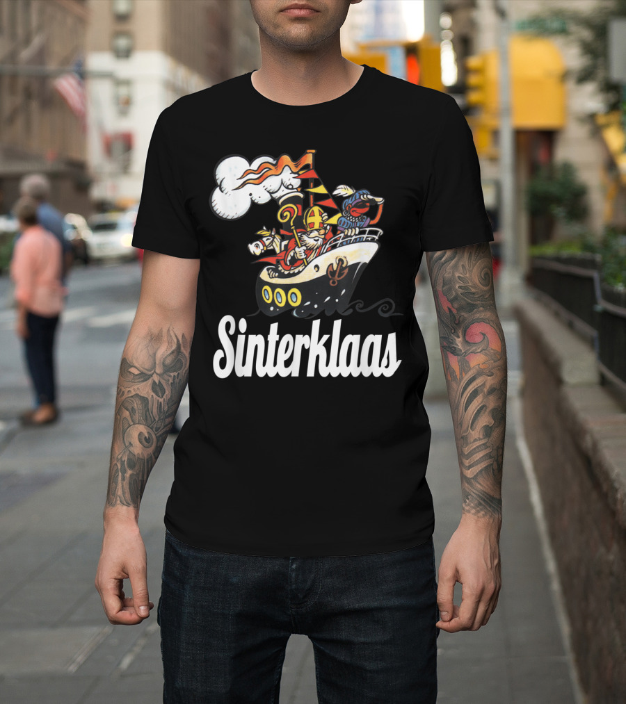 Sinterklaas Funny Sinterklaasboot With Zwarte Piet T-Shirt