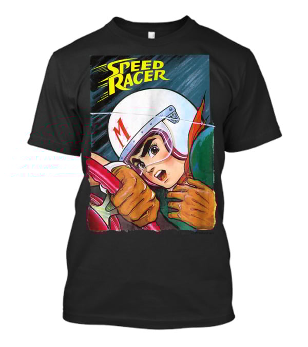 Speed Racer Close Up Helmet And Steering Wheel Action T-Shirt
