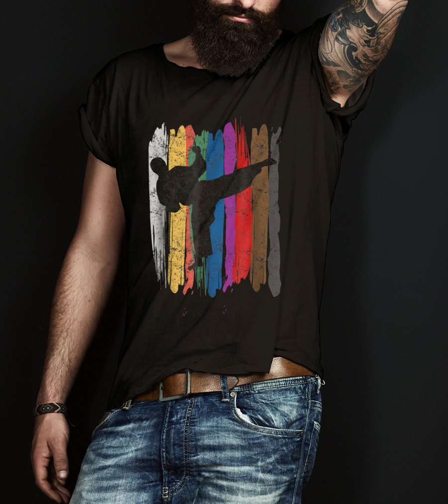 Taekwondo Belt Colors Kick Sports T-Shirt