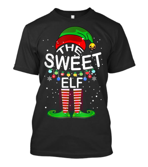 The Sweet Elf Christmas Lights Family Matching Outfits T-Shirt