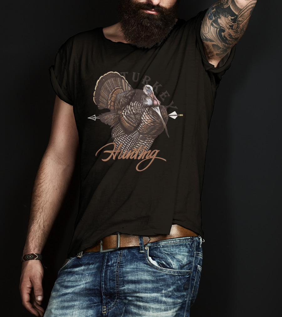 Turkey Hunting Arrow Backdrop T-Shirt