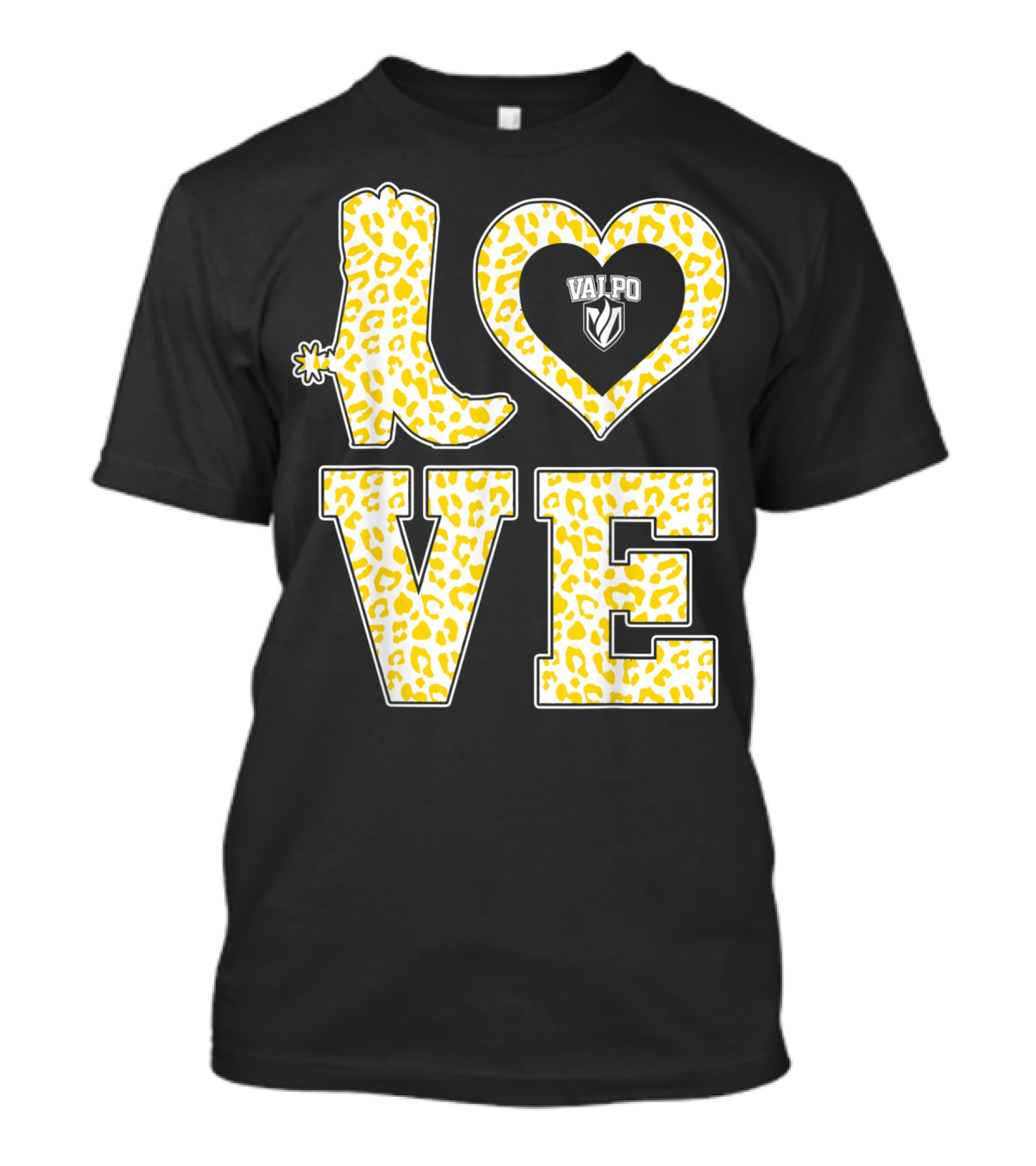 Valparaiso Crusaders Valpo Leopard Love Boot T-Shirt