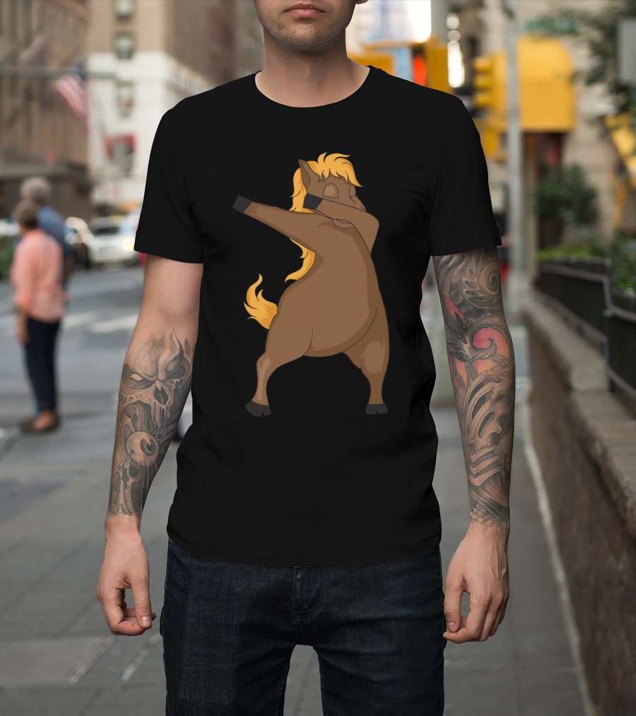 Cute Horse Dab Dance Pose Playful T-Shirt