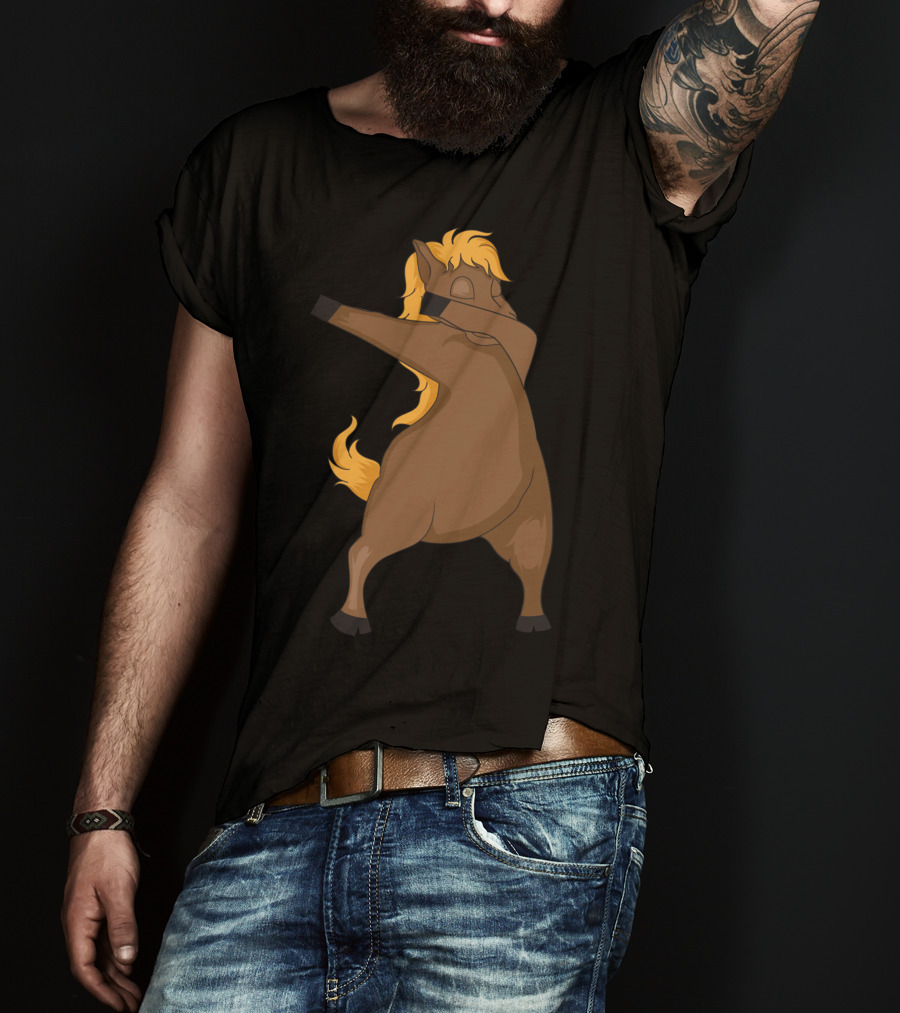 Cute Horse Dab Dance Pose Playful T-Shirt