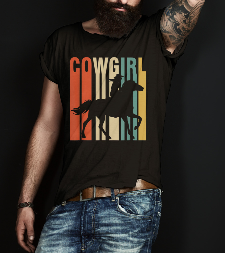 Cowgirl Silhouette Horse Rider T-Shirt