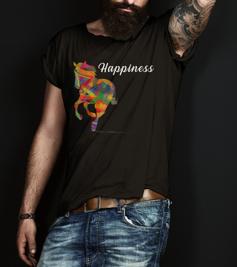 Happiness Colorful Cute Horse T-Shirt