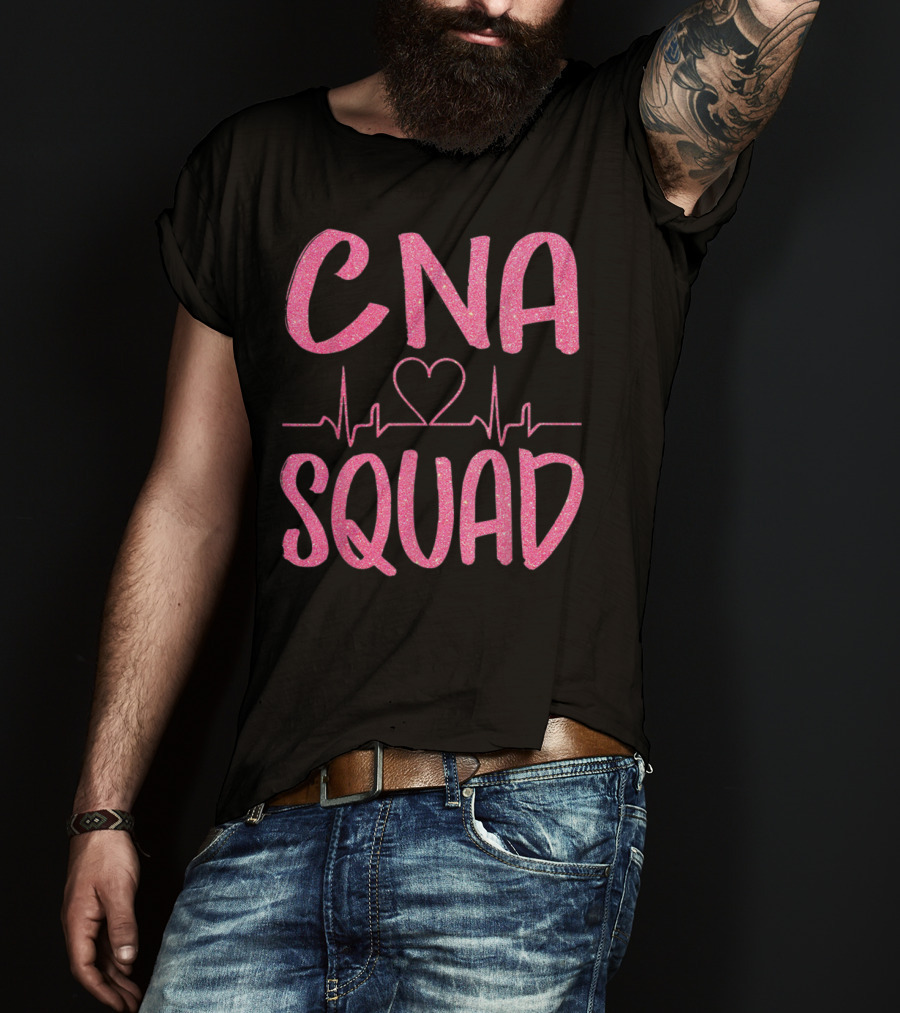 CNA Squad Heartbeat Love Certified Nursing Assistant T-Shirt