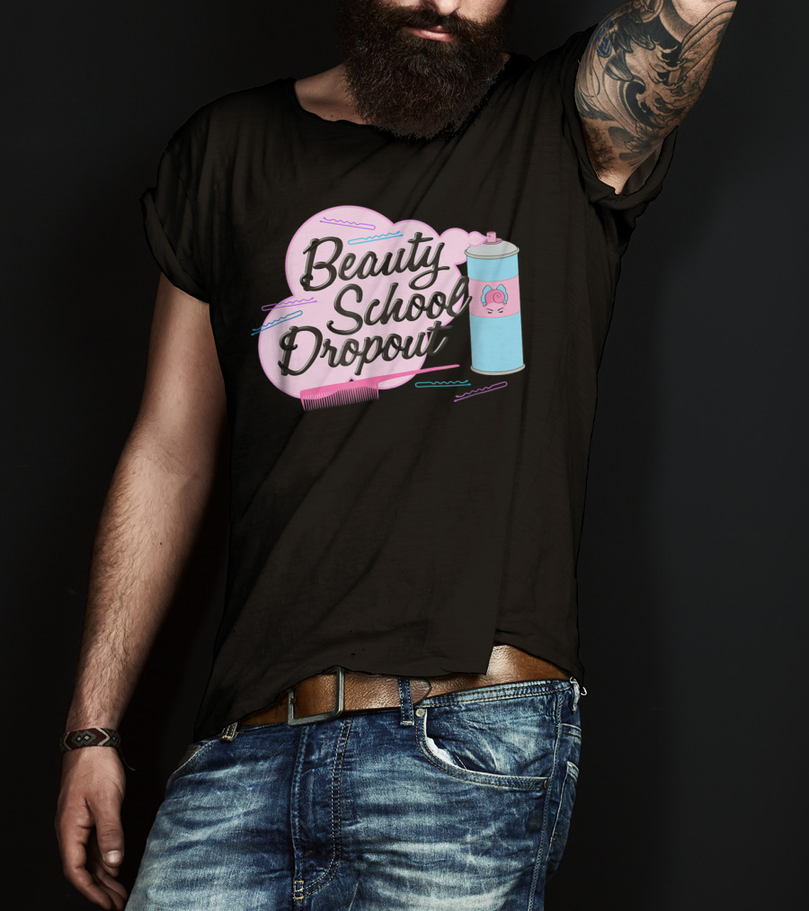 Beauty School Dropout Grease Pink Ladies Can And Comb T-Shirt