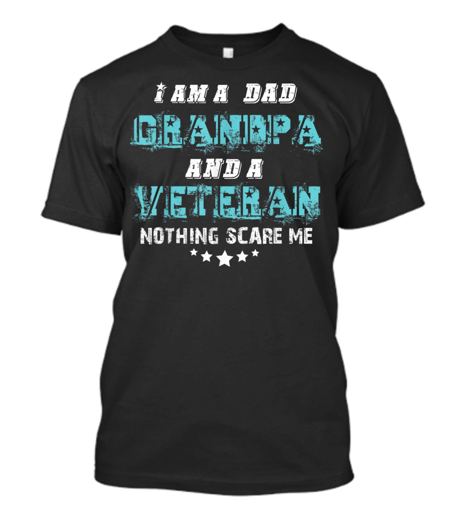 I Am A Dad Grandpa And A Veteran Nothing Scare Me T-Shirt