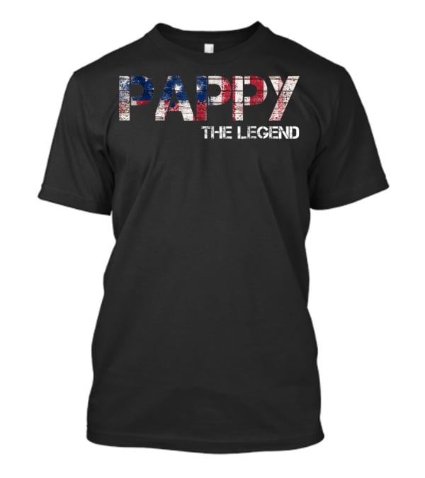 Pappy The Legend Men's Fun Cute Texas Flag T-Shirt