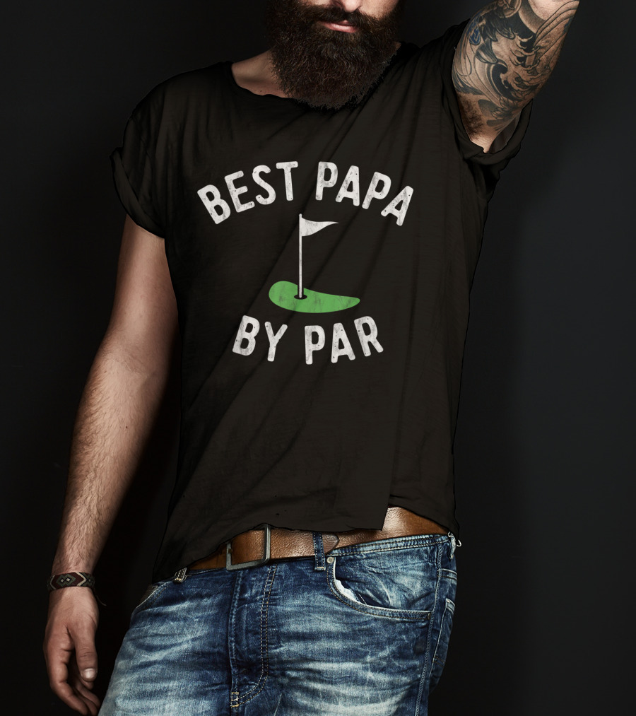 Best Papa By Par Funny Golf Father's T-Shirt