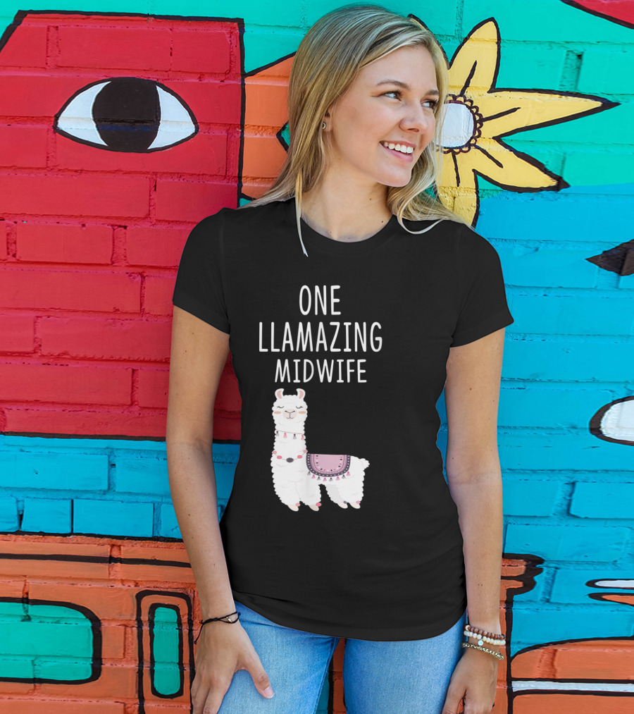 One Llamazing Midwife Llama T-Shirt