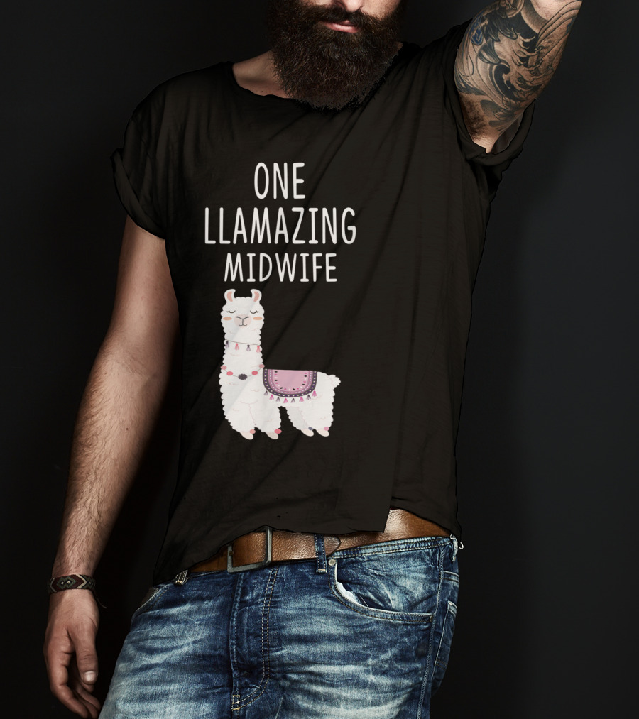 One Llamazing Midwife Llama T-Shirt