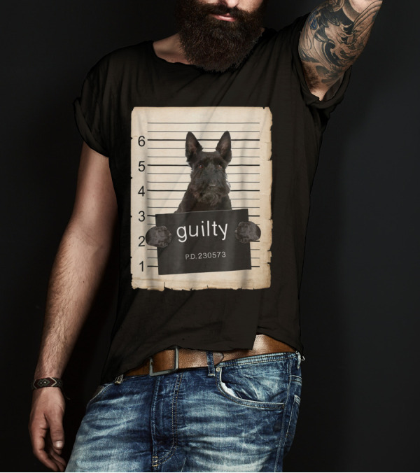 Scottish Terrier Mugshot Guilty Dog P.D. 230573 T-Shirt