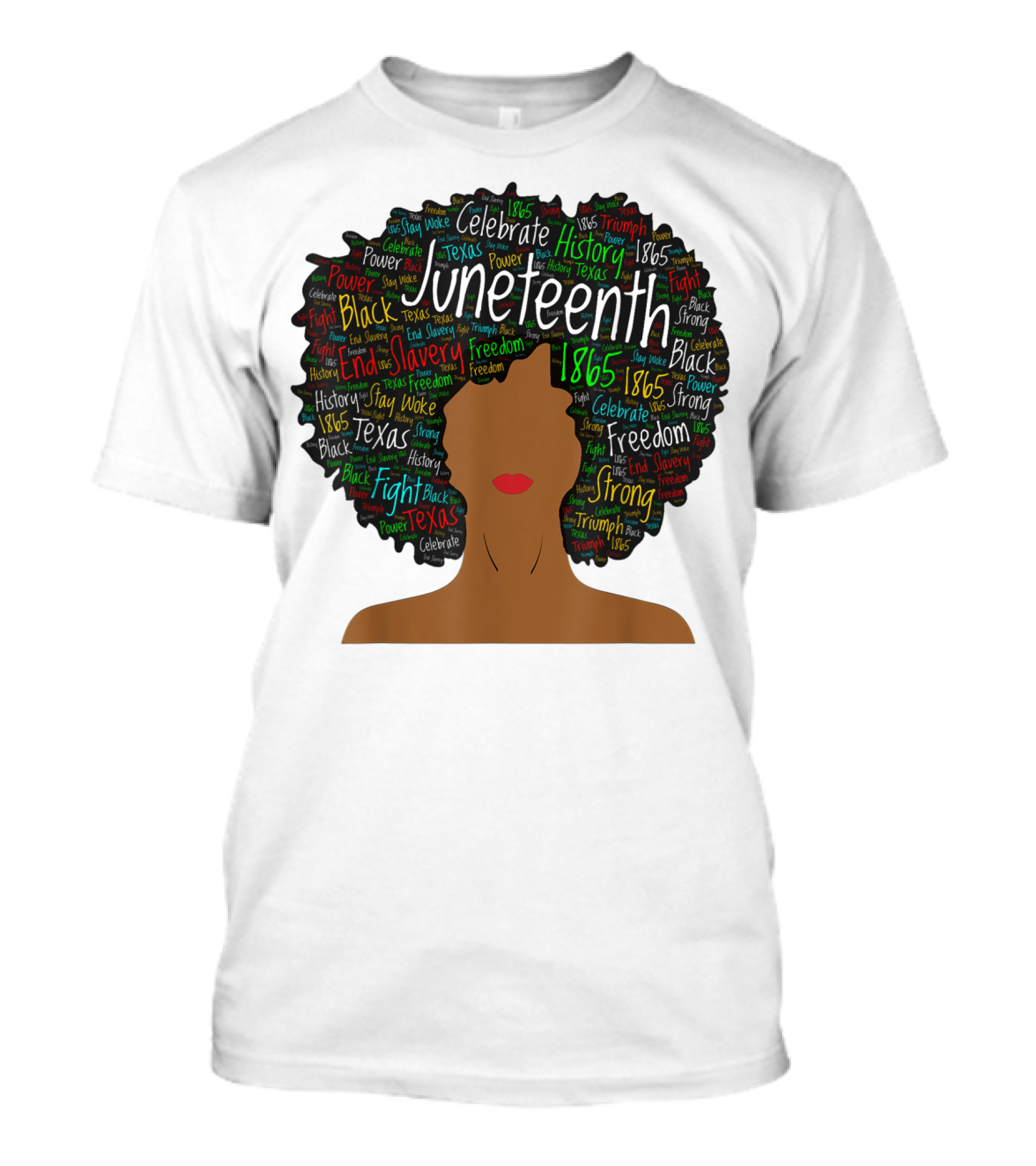 Juneteenth Colorful Afro End Slavery Freedom 1865 Celebrate History T-Shirt