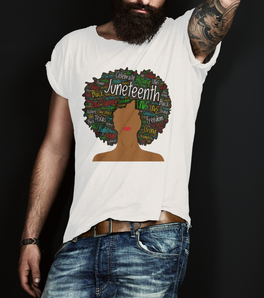 Juneteenth Colorful Afro End Slavery Freedom 1865 Celebrate History T-Shirt