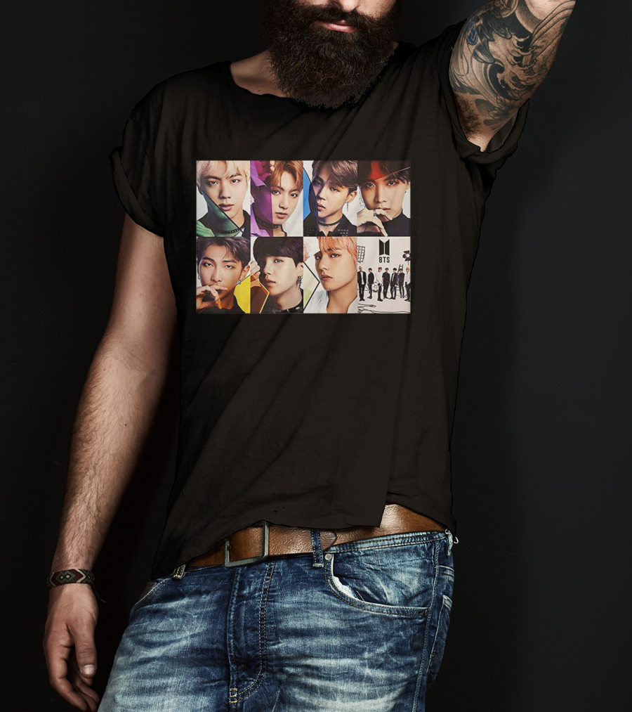 BTS Members Collage K Pop Fans T-Shirt
