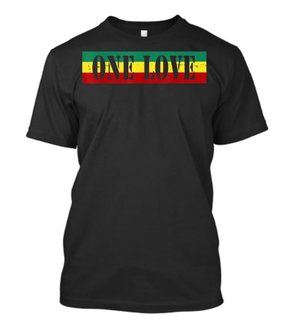 One Love Jamaican Reggae Rasta Vintage T-Shirt