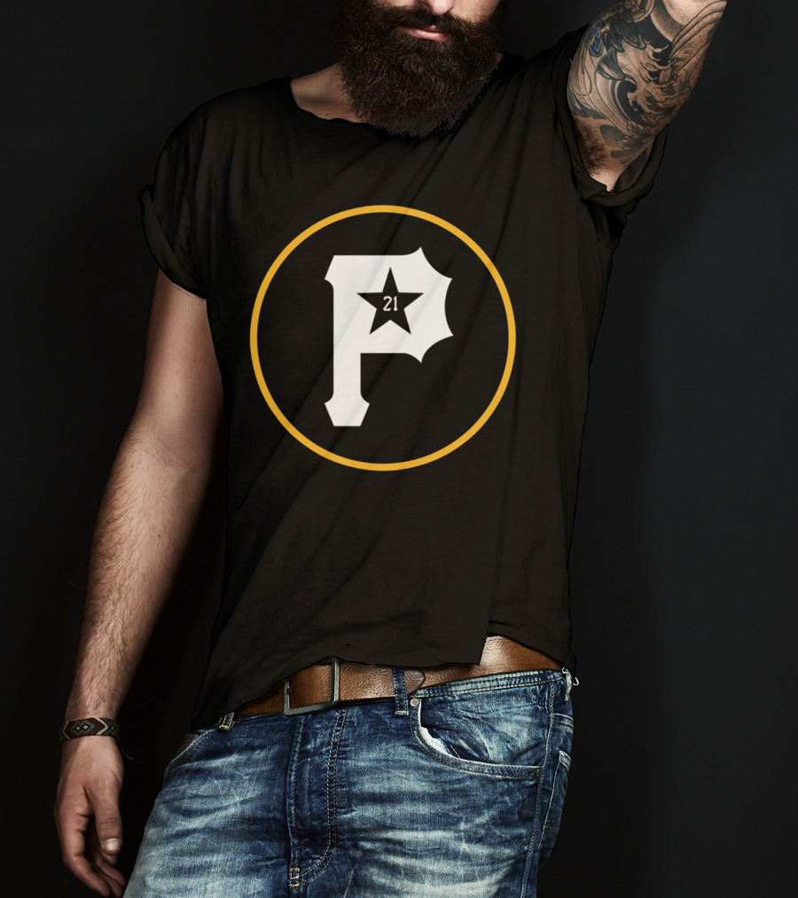 Puertorro Pirate 21 Baseball Fans Star Emblem T-Shirt