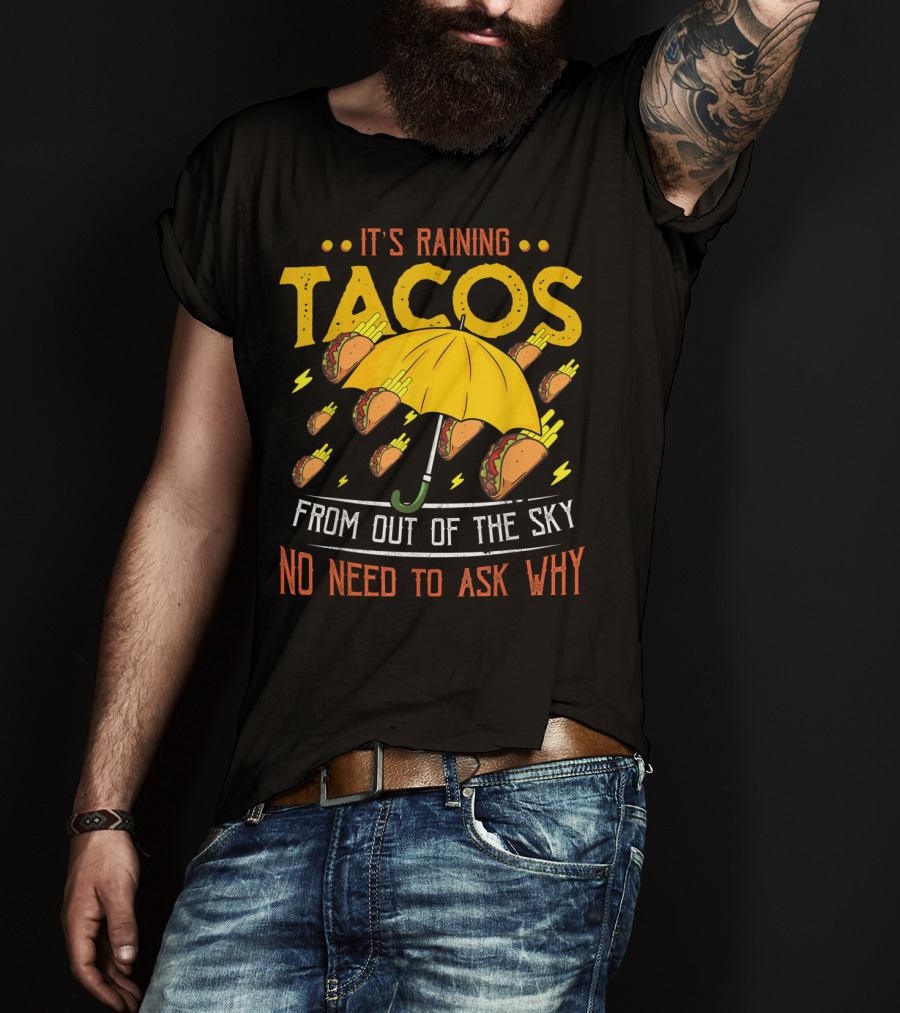 It's Raining Tacos From Out Of The Sky No Need To Ask Why T-Shirt