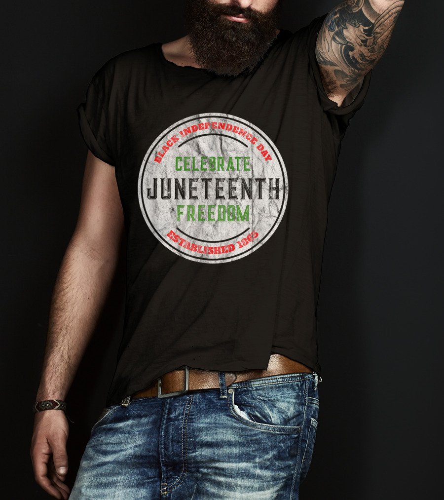 Black Independence Day Celebrate Juneteenth Freedom Established 1865 T-Shirt