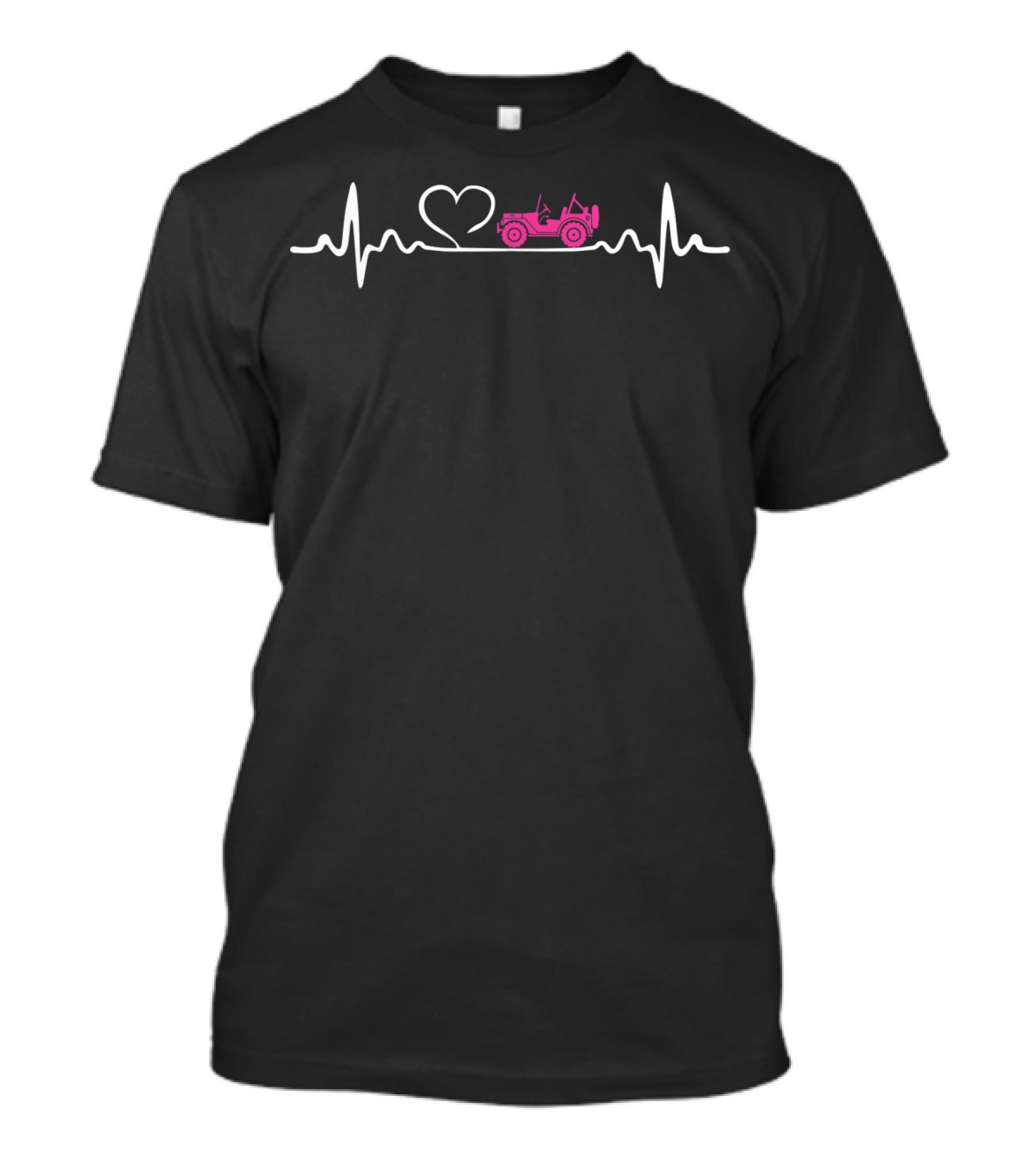 Lover Jeep Heartbeat Funny Jeep Heartbeat Line Jeep Lover T-Shirt