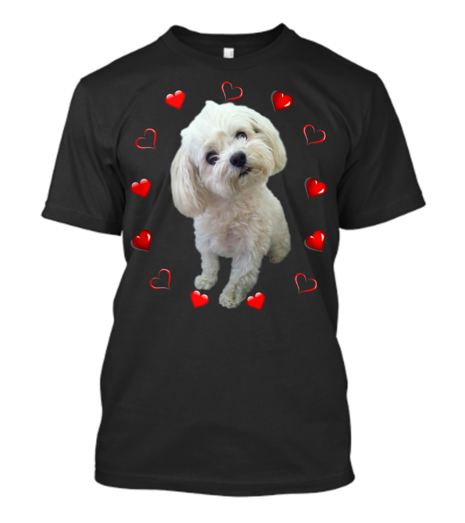 Maltese Dog Lover Puppy Owner Maltipoo Mix Fans Heart T-Shirt