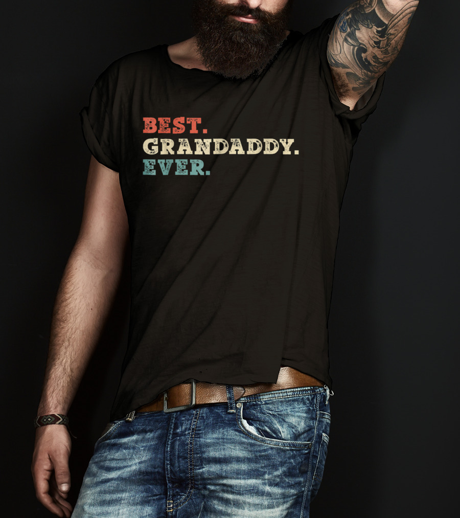 BEST GRANDADDY EVER Vintage Mens Fat T-Shirt