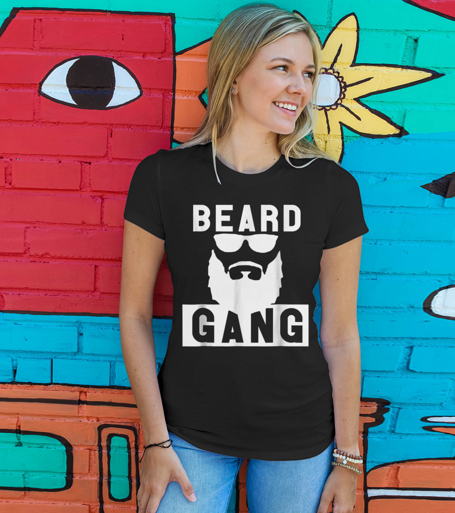 Beard Gang Beard And Mustache Sunglasses T-Shirt