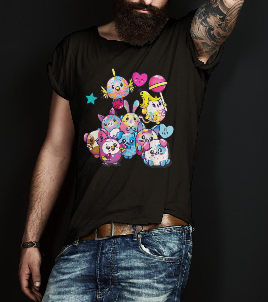 Pikmi Pops Friends So Cute Party With Colorful Characters T-Shirt