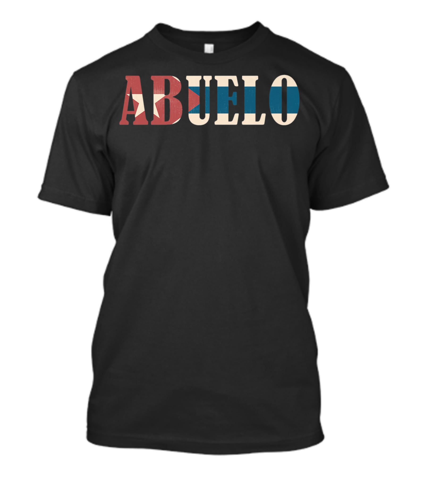 Abuelo Cuban Flag Vintage Mens T-Shirt