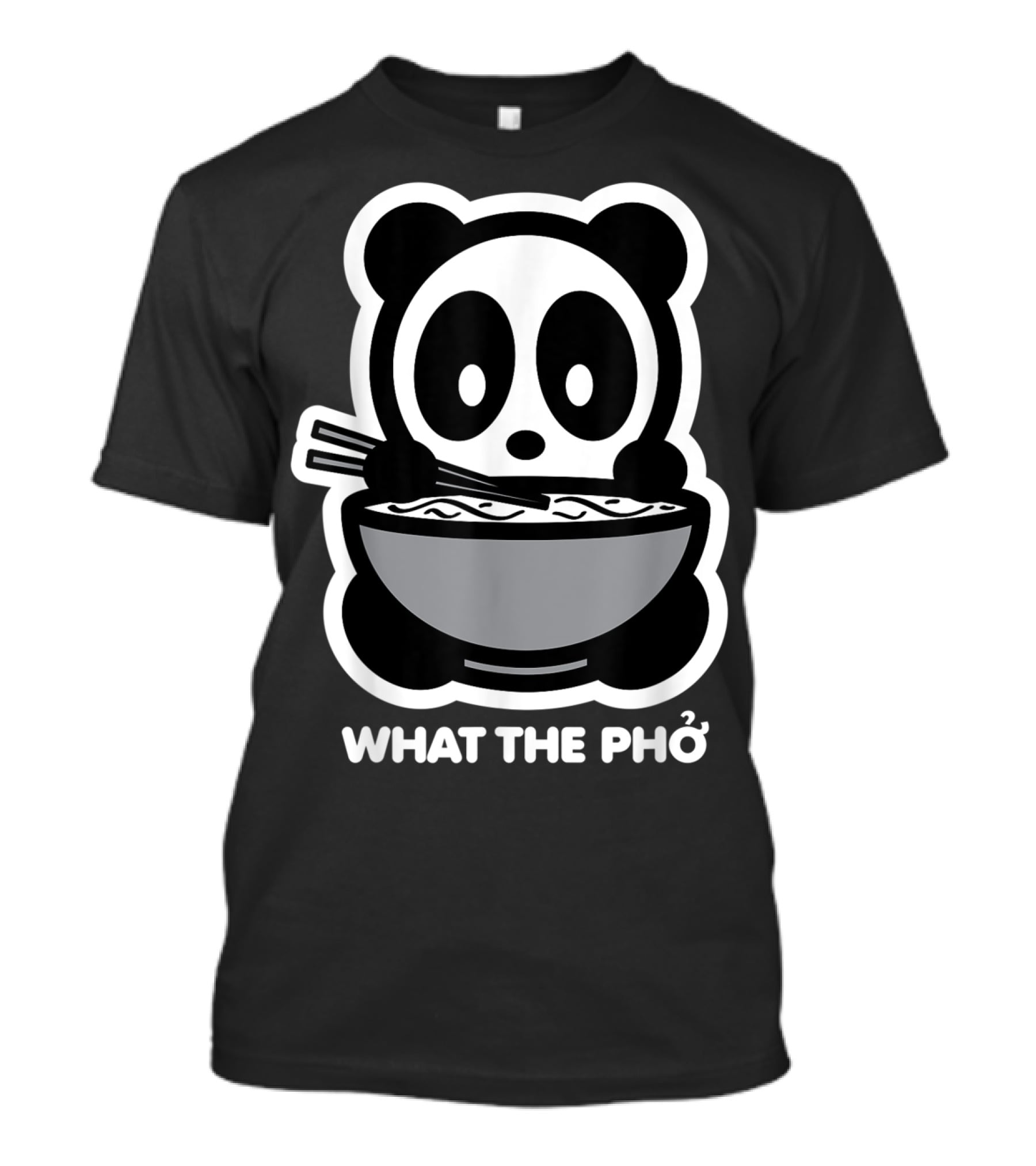Panda What The Pho Bambu Brand Bear Eating Noodles T-Shirt