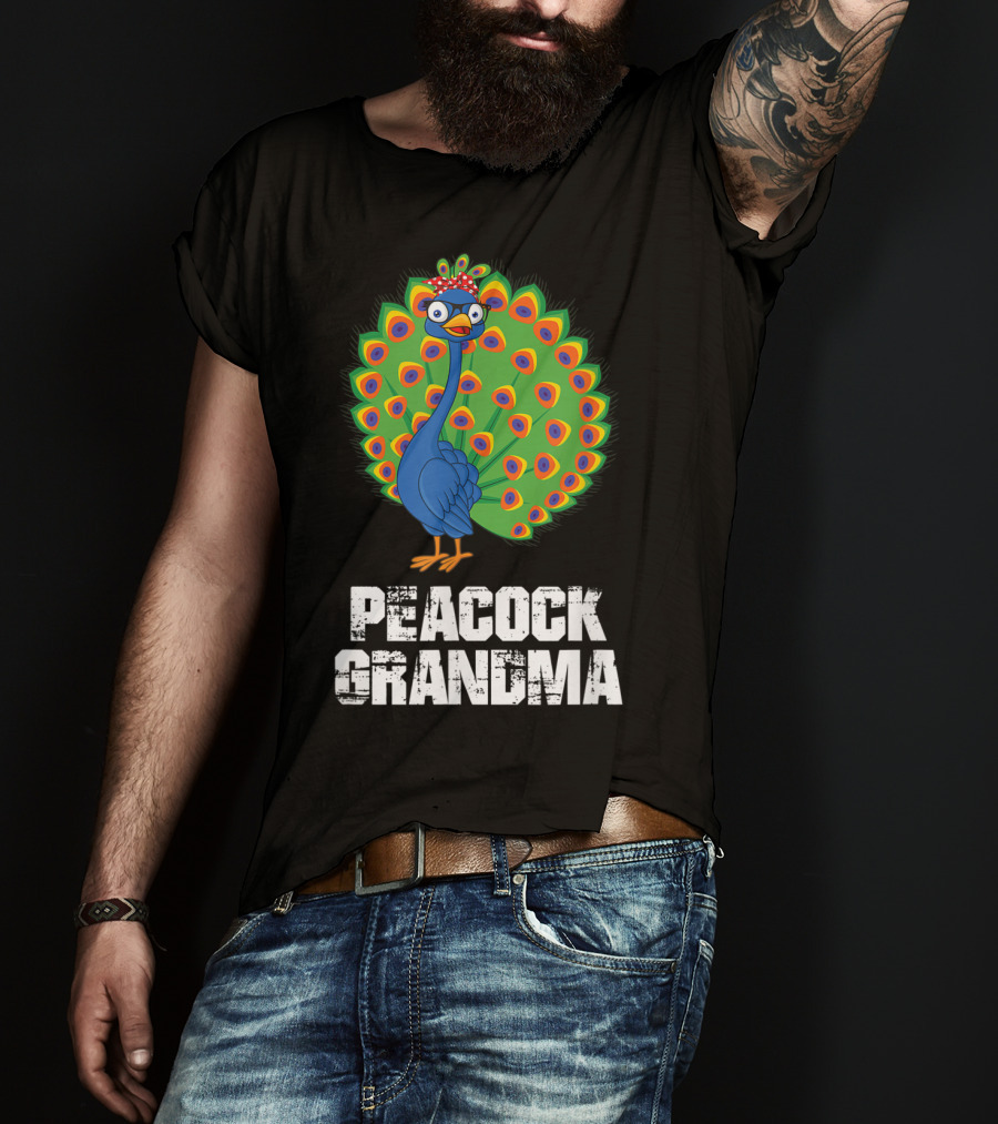 Peacock Grandma Birthday Nana T-Shirt