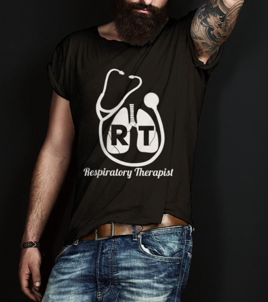 Respiratory Therapist RT Stethoscope Lung Care Week Pocket T-Shirt