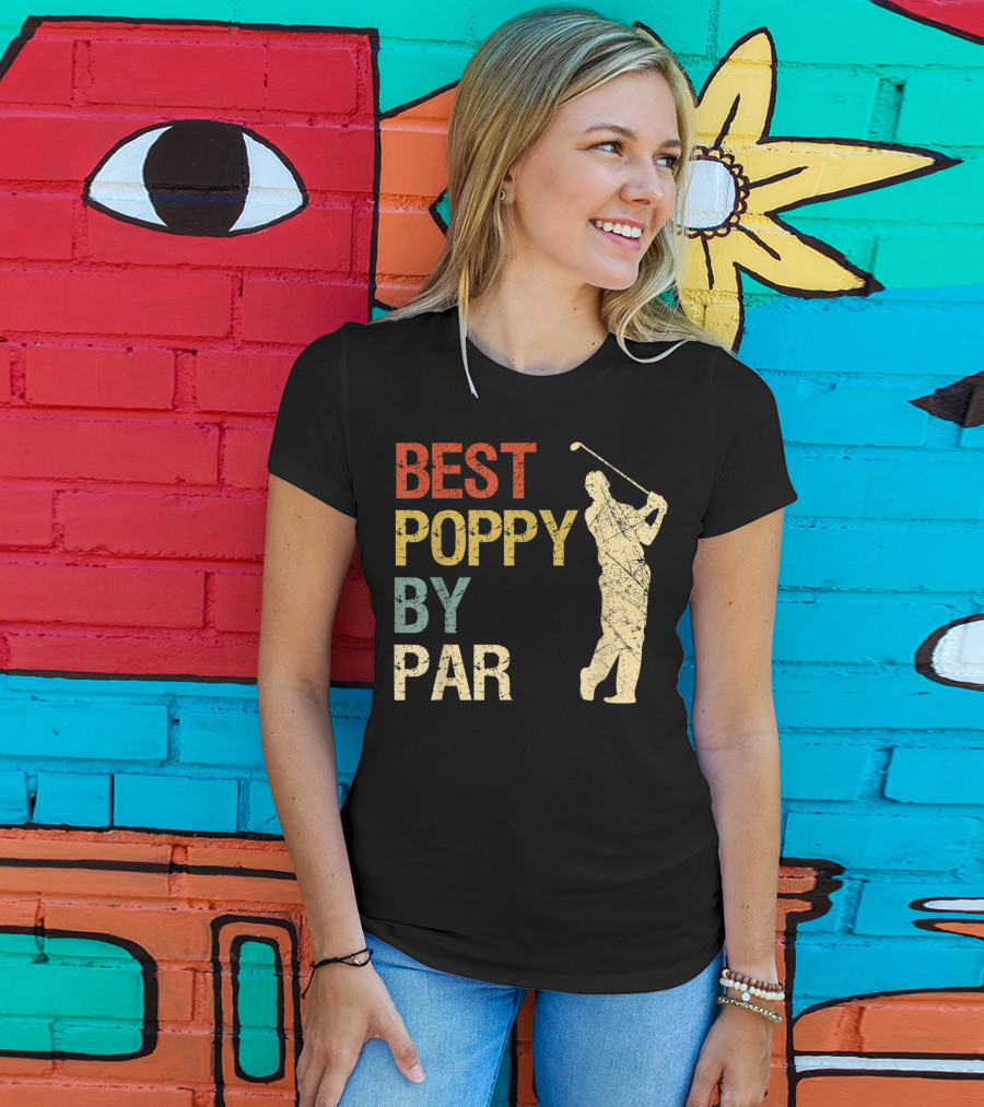 Best Poppy By Par Retro Vintage Golf T-Shirt
