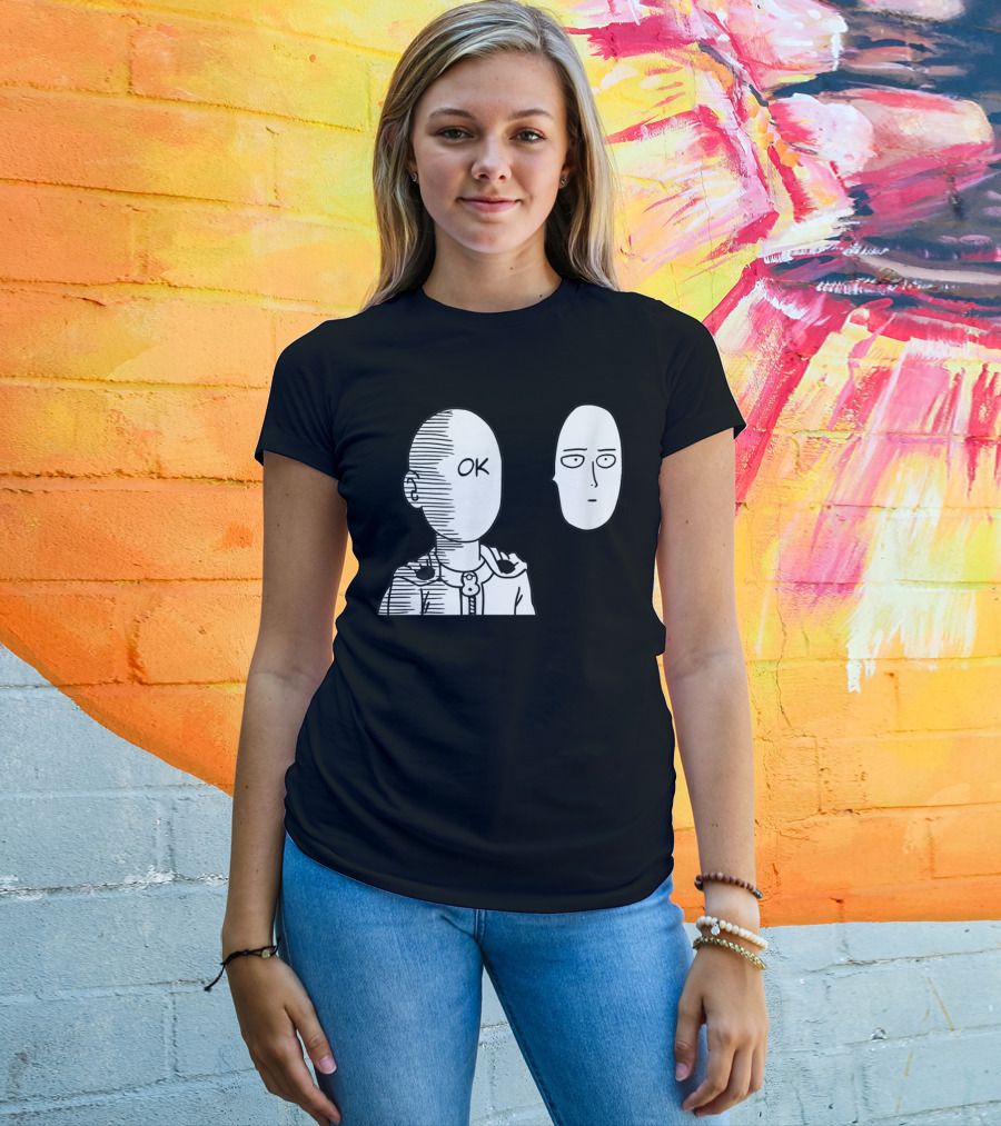 Saitama OK Face Oppai Otaku Manga T-Shirt