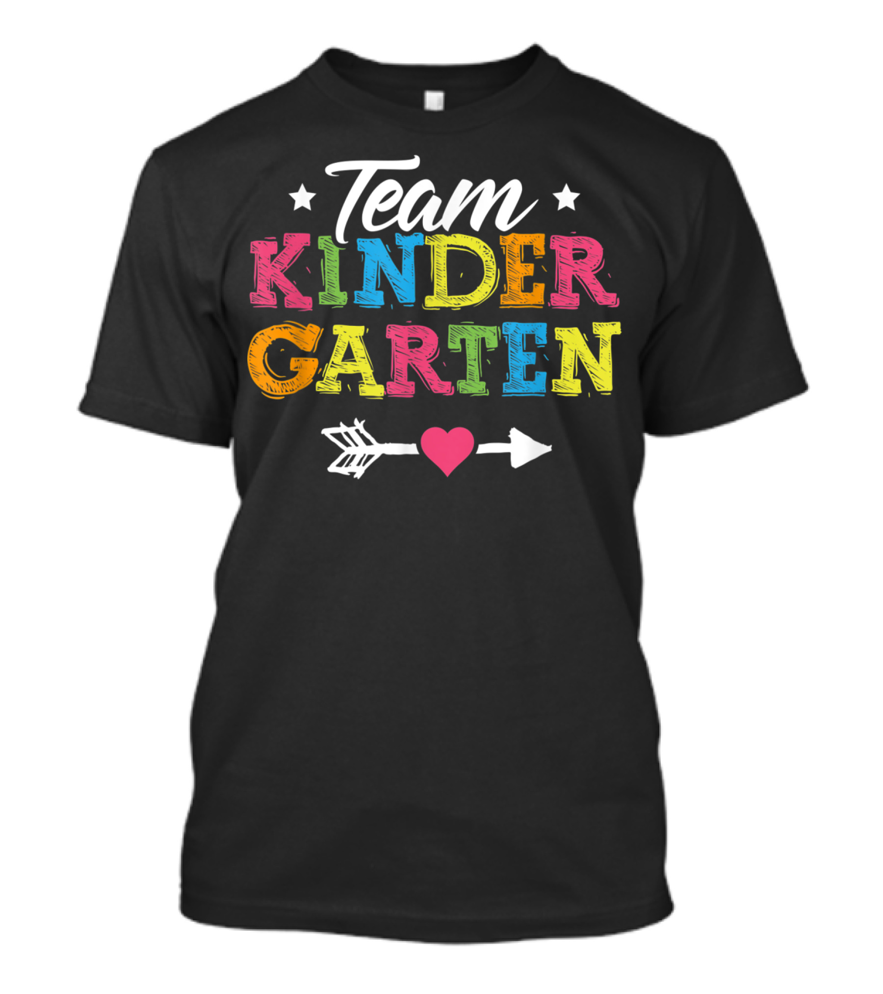 Team Kindergarten Colorful Arrow Heart T-Shirt