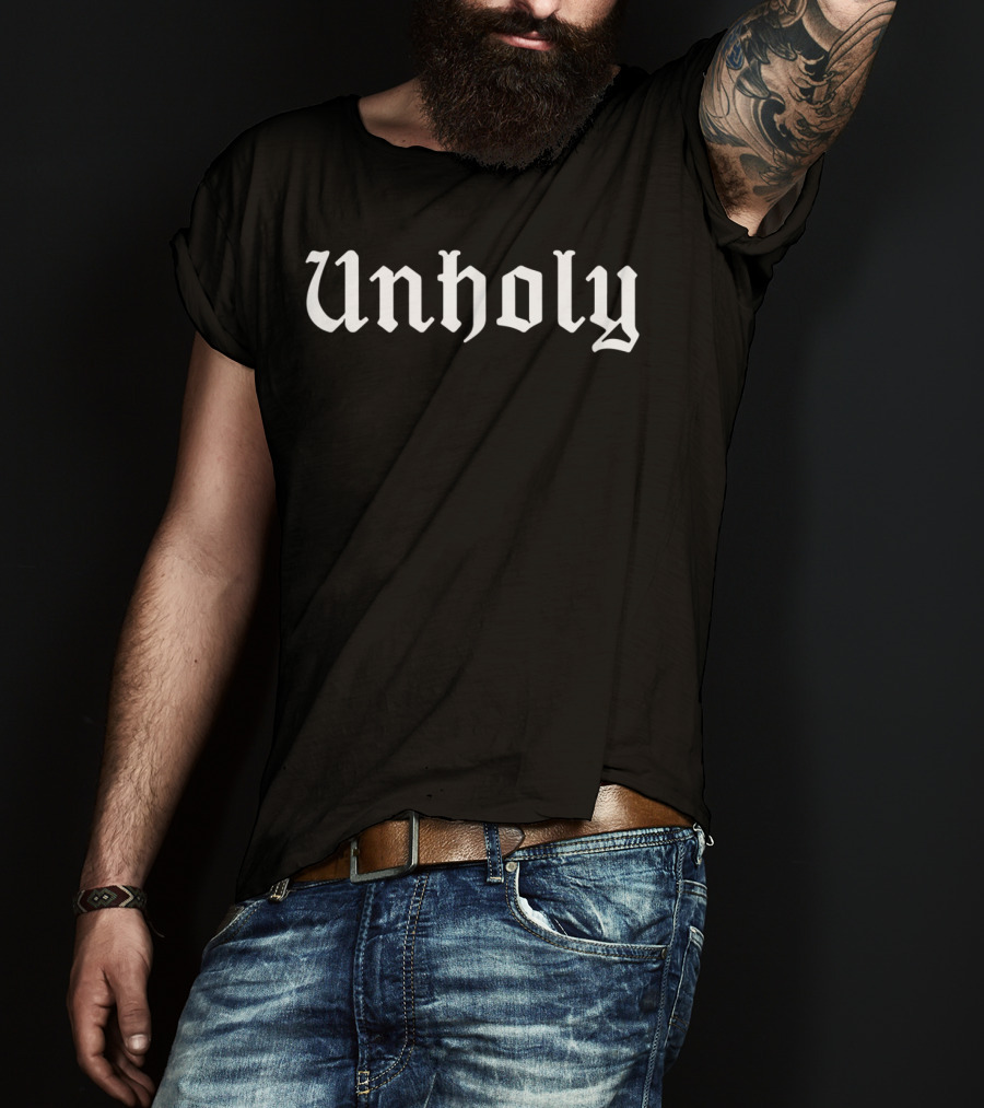 Unholy Pagan Satanic Atheist Anti Church Punk Goth Aesthetic T-Shirt