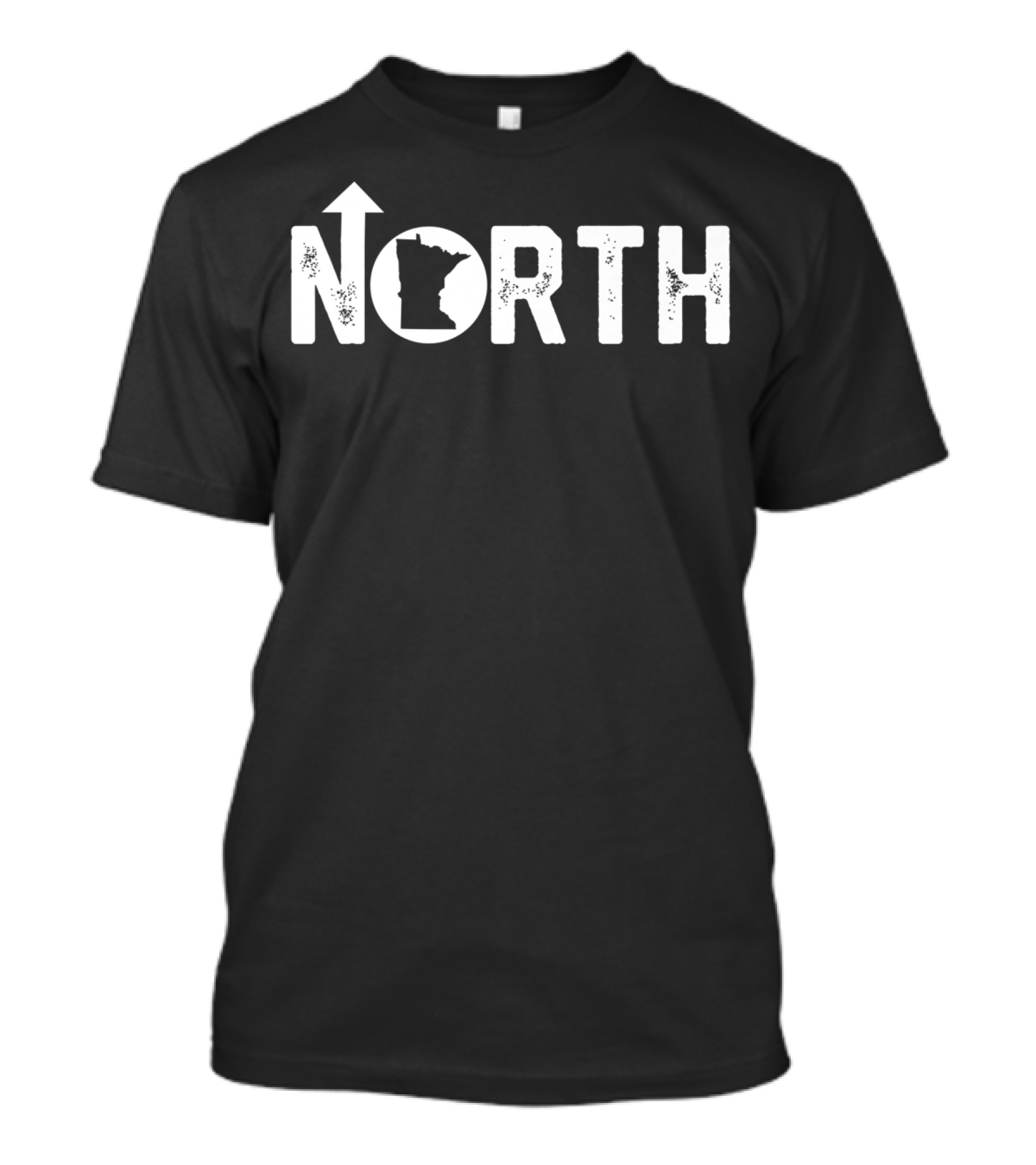 Up North Minnesota Arrow State Map T-Shirt