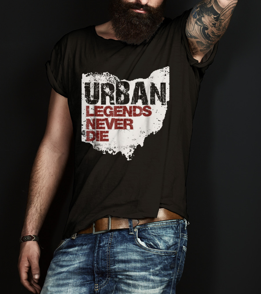 Urban Legends Never Die Ohio State Map T-Shirt