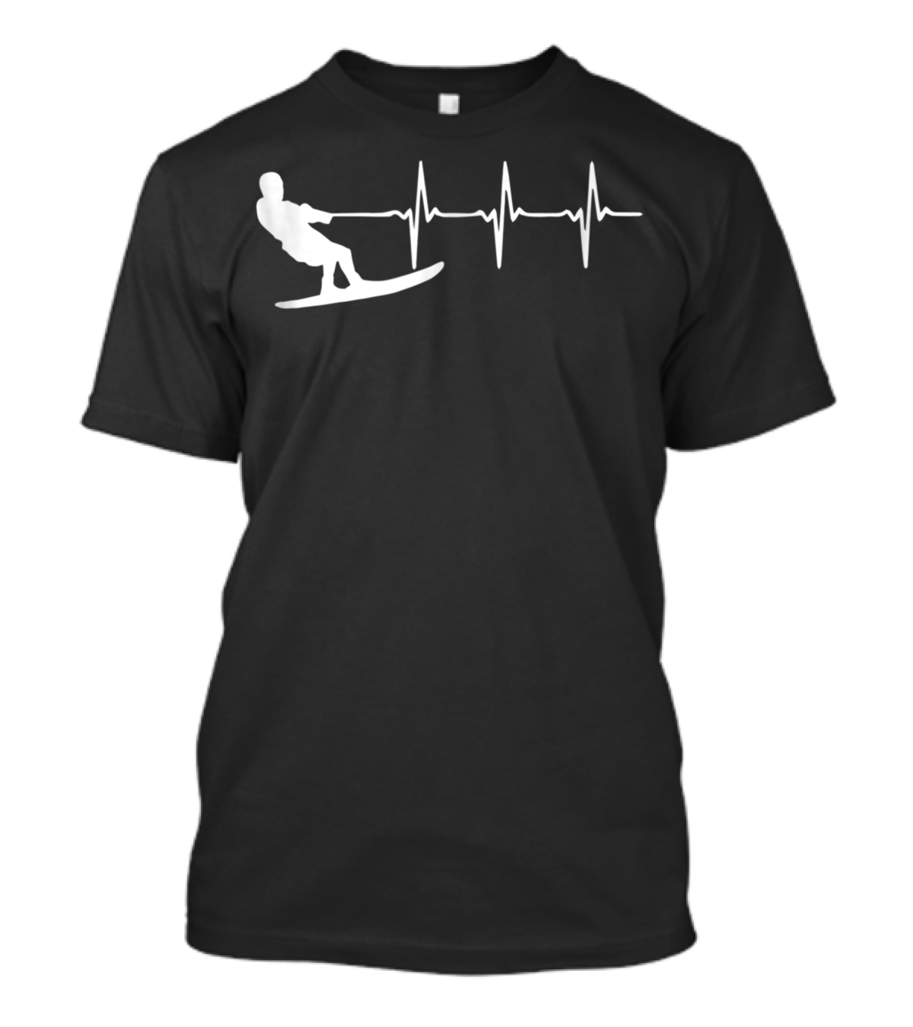 Waterski Heartbeat Pulse Design For Waterskiers T-Shirt