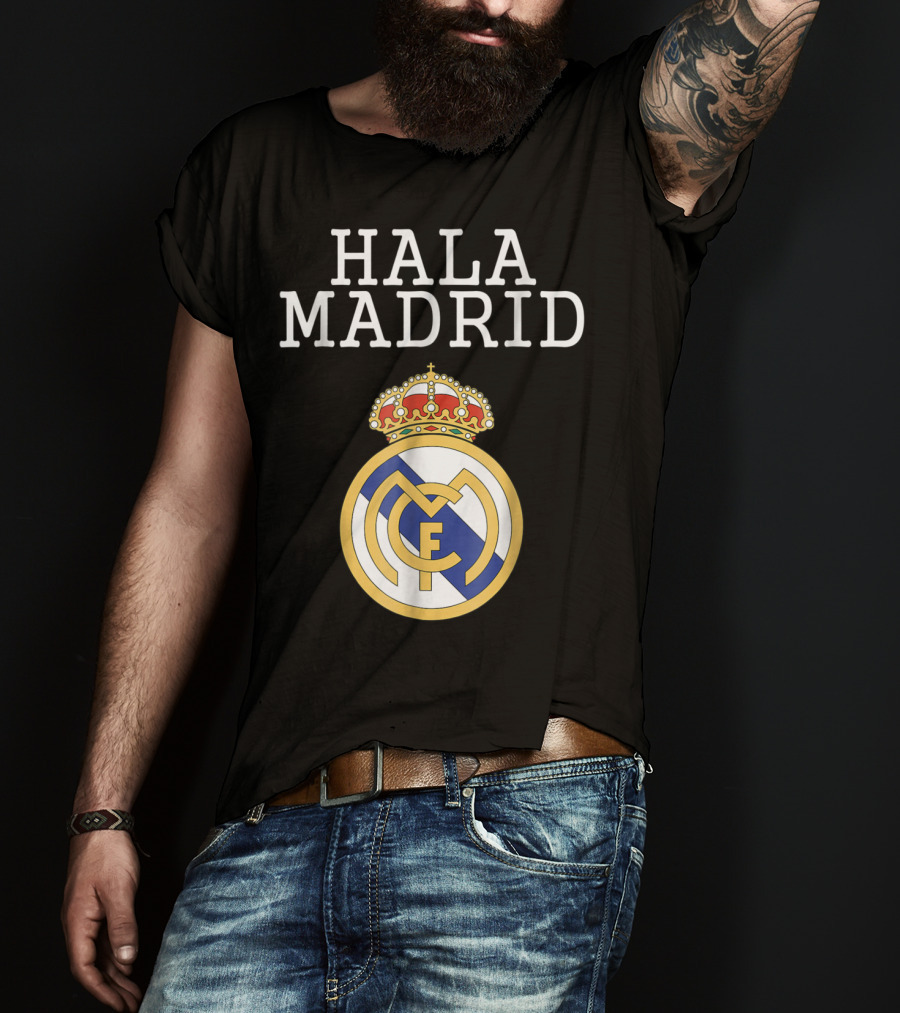 Hala Madrid Real Madrid CF Crest With Crown T-Shirt