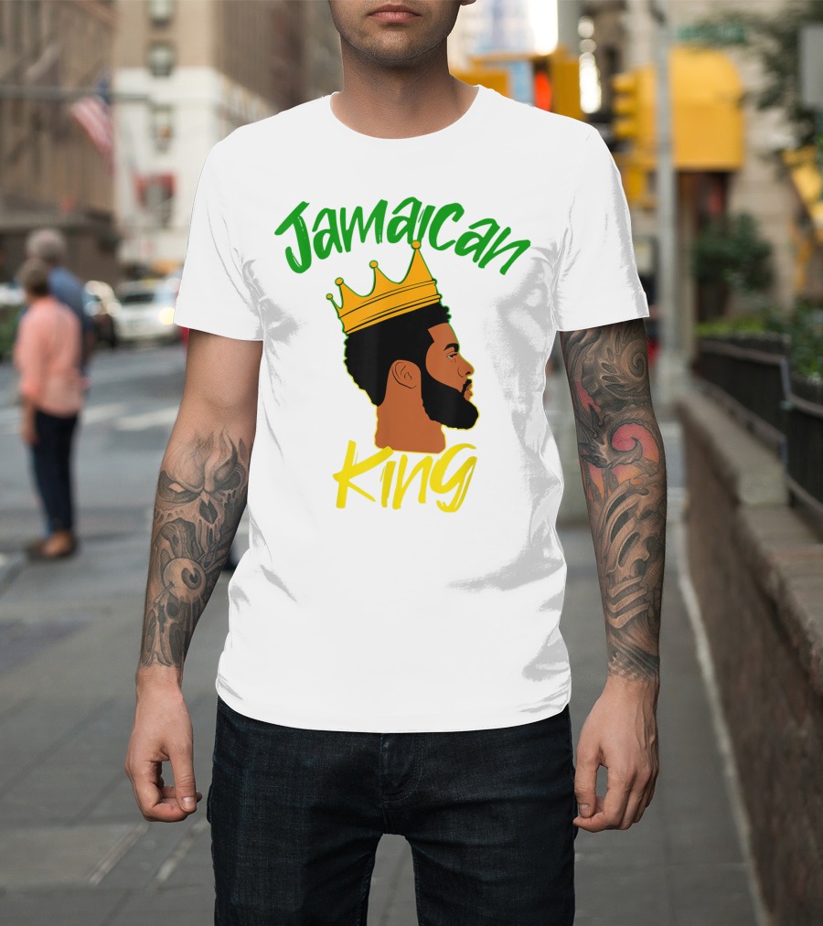 Jamaican King Proud And Independent Black King T-Shirt