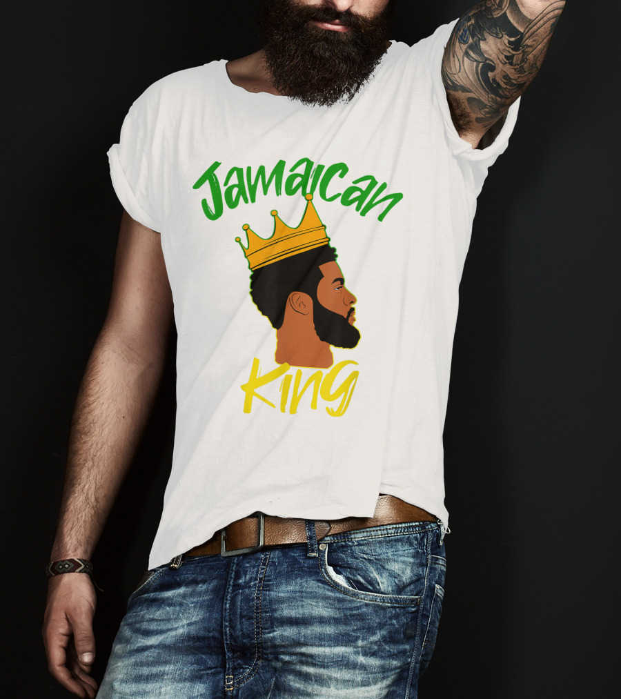Jamaican King Proud And Independent Black King T-Shirt