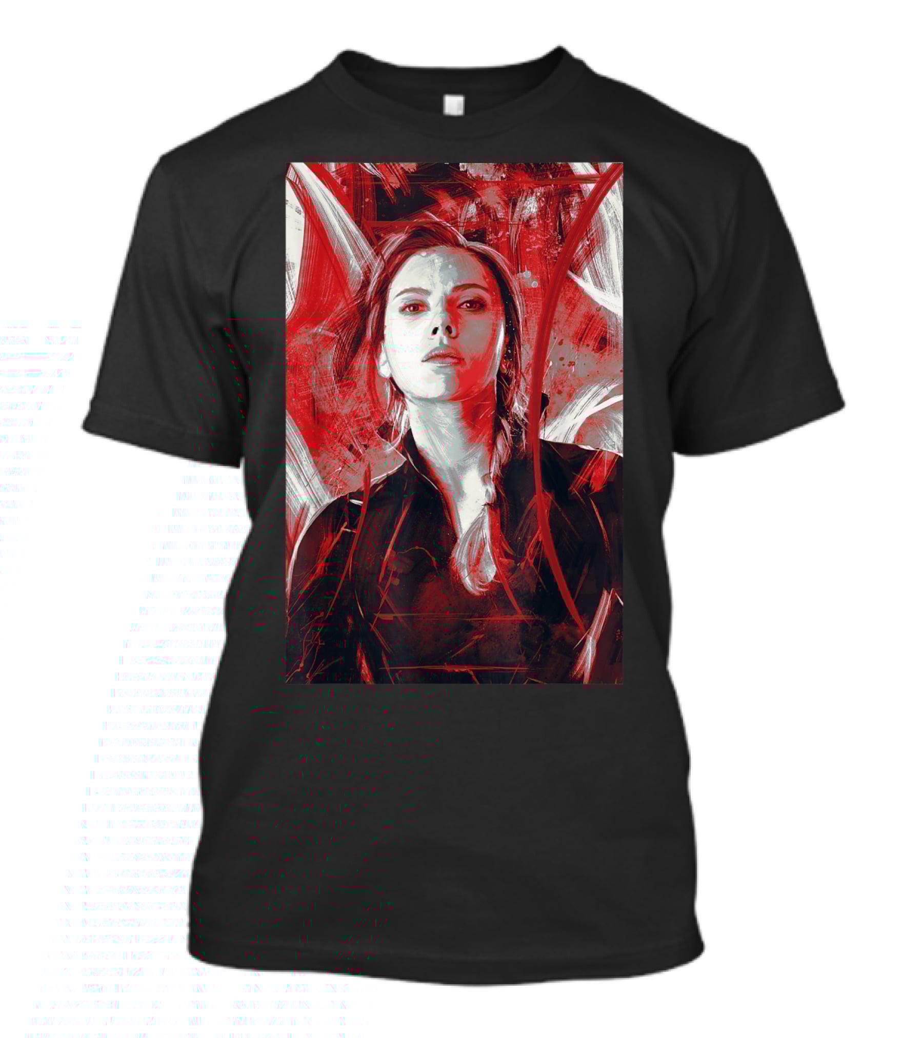 Marvel Avengers Endgame Black Widow Painting Graph T-Shirt