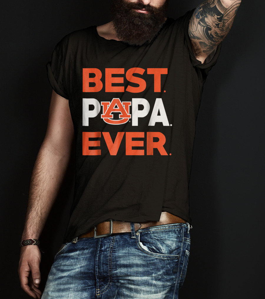 Best Papa Ever Auburn Tigers Mens T-Shirt