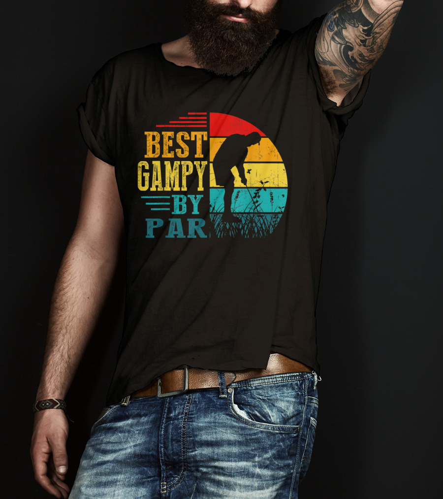 Best Gampy By Par Golf Lover Golfer Vintage T-Shirt